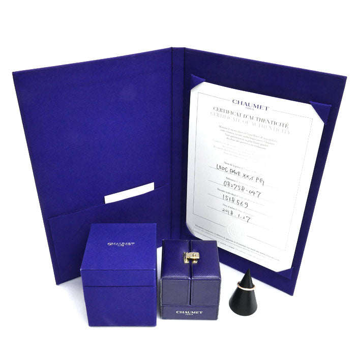 Chaumet ショーメ K18PG ピンクゴールド フルエタニティ リング・指輪 082758 ダイヤモンド 7号 47 1.3g レディース【中古】【美品】