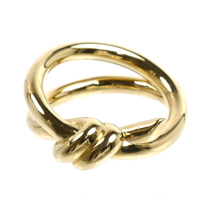 TIFFANY&Co. ティファニー K18YG イエローゴールド ノット ダブル ロウ リング・指輪 9号 10.9g レディース【中古】【美品】