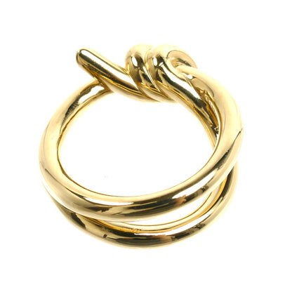 TIFFANY&Co. ティファニー K18YG イエローゴールド ノット ダブル ロウ リング・指輪 9号 10.9g レディース【中古】【美品】