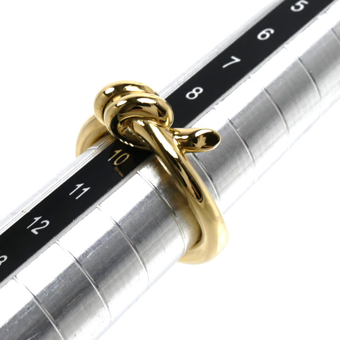 TIFFANY&Co. ティファニー K18YG イエローゴールド ノット ダブル ロウ リング・指輪 9号 10.9g レディース【中古】【美品】