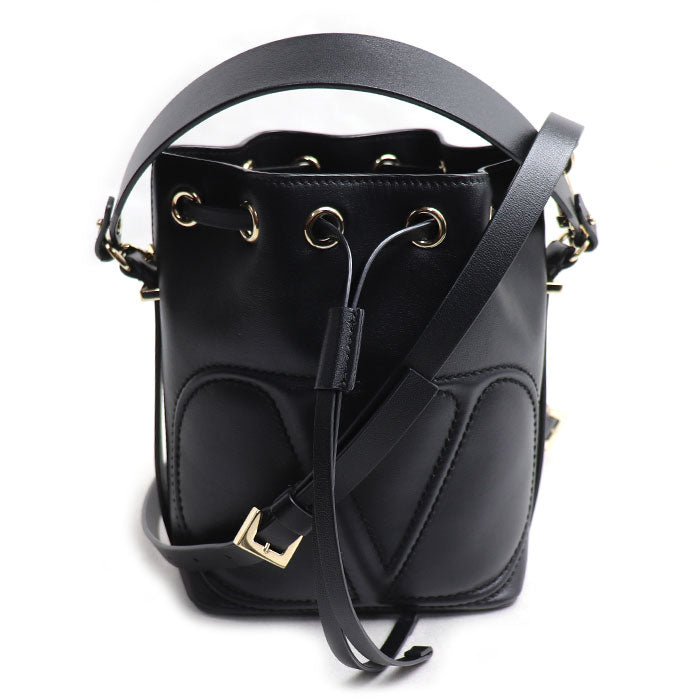 Valentino Garavani ヴァレンティノ・ガラヴァーニ スモール VLOGO 2Wayショルダーバッグ ブラック レディース【中古】【美品】