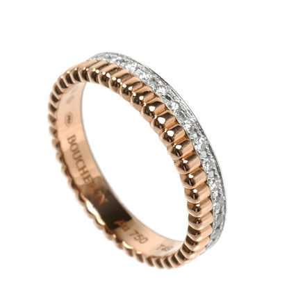 Boucheron ブシュロン K18PG ピンクゴールド K18WG ホワイトゴールド キャトル ラディアント リング・指輪 JAL00248 ダイヤモンド 9号 49 3.1g レディース【中古】【美品】