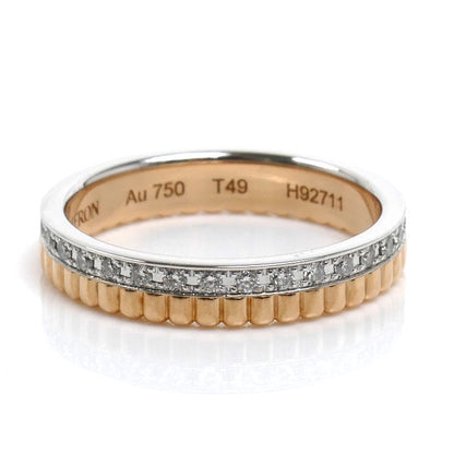 Boucheron ブシュロン K18PG ピンクゴールド K18WG ホワイトゴールド キャトル ラディアント リング・指輪 JAL00248 ダイヤモンド 9号 49 3.1g レディース【中古】【美品】