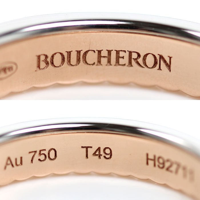 Boucheron ブシュロン K18PG ピンクゴールド K18WG ホワイトゴールド キャトル ラディアント リング・指輪 JAL00248 ダイヤモンド 9号 49 3.1g レディース【中古】【美品】