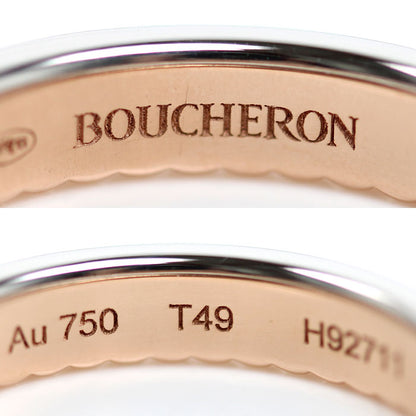 Boucheron ブシュロン K18PG ピンクゴールド K18WG ホワイトゴールド キャトル ラディアント リング・指輪 JAL00248 ダイヤモンド 9号 49 3.1g レディース【中古】【美品】