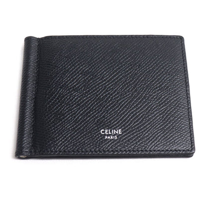 CELINE セリーヌ ビルクリップウォレット 二つ折り財布 ブラック 10J793GTH.38SI メンズ【中古】【極美品】
