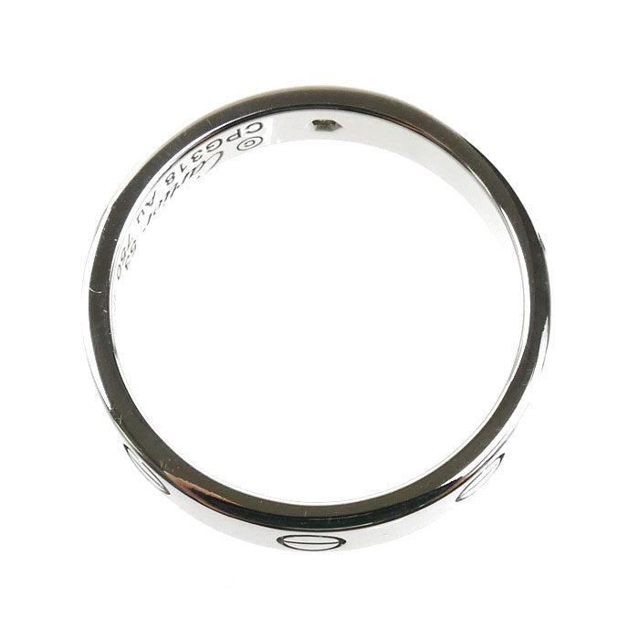 CARTIER カルティエ K18WG ホワイトゴールド ミニラブ1Pダイヤ リング・指輪 B4050553 ダイヤモンド 13号 53 4.8g レディース【中古】【美品】