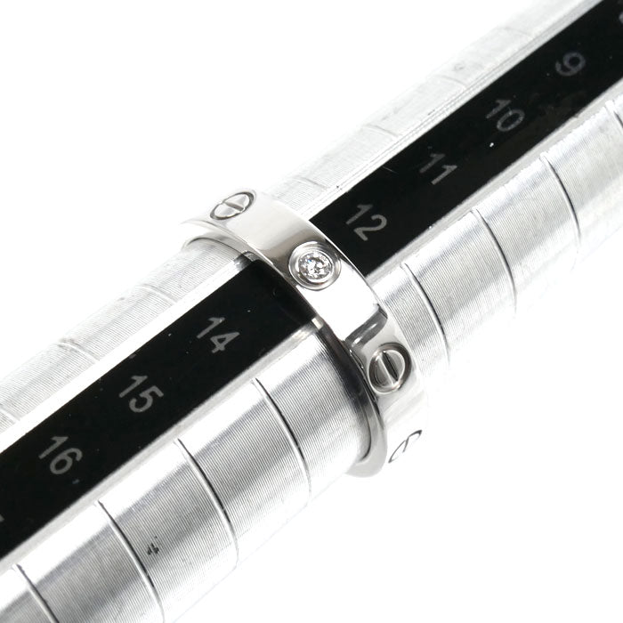 CARTIER カルティエ K18WG ホワイトゴールド ミニラブ1Pダイヤ リング・指輪 B4050553 ダイヤモンド 13号 53 4.8g レディース【中古】【美品】
