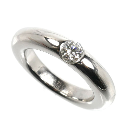CARTIER カルティエ K18WG ホワイトゴールド エリプス リング・指輪 ダイヤモンド0.25ct 8号 48 9.6g レディース【中古】【美品】