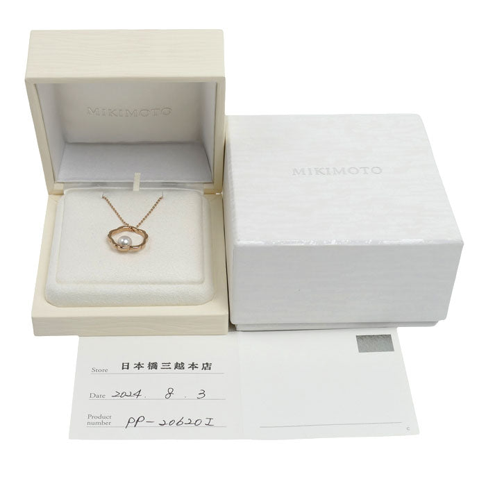 MIKIMOTO ミキモト K18PG ピンクゴールド ネックレス PP-20620I パール約6.5mm 5.1g 60cm レディース【中古】【美品】