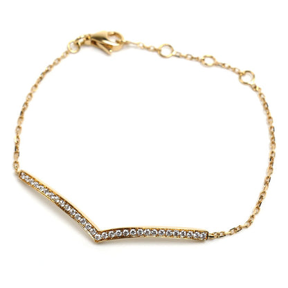 Chaumet ショーメ K18PG ピンクゴールド ジョゼフィーヌ エグレット ブレスレット ダイヤモンド 3.3g 14/15/16/17cm レディース【中古】
