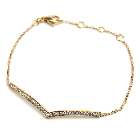 Chaumet ショーメ K18PG ピンクゴールド ジョゼフィーヌ エグレット ブレスレット ダイヤモンド 3.3g 14/15/16/17cm レディース【中古】