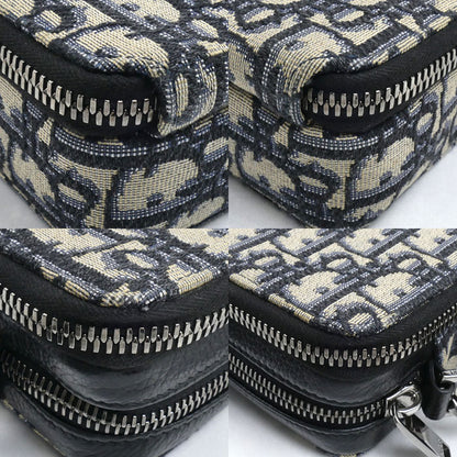 Dior ディオール オブリーク ジャガード ショルダーバッグ ベージュ/ネイビー 2OBBC119YSE_H05E メンズ【中古】
