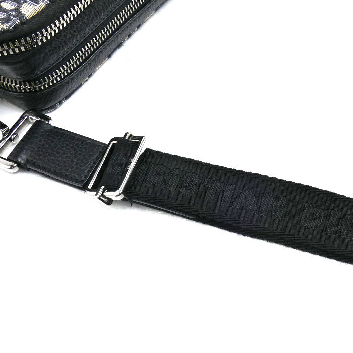 Dior ディオール オブリーク ジャガード ショルダーバッグ ベージュ/ネイビー 2OBBC119YSE_H05E メンズ【中古】