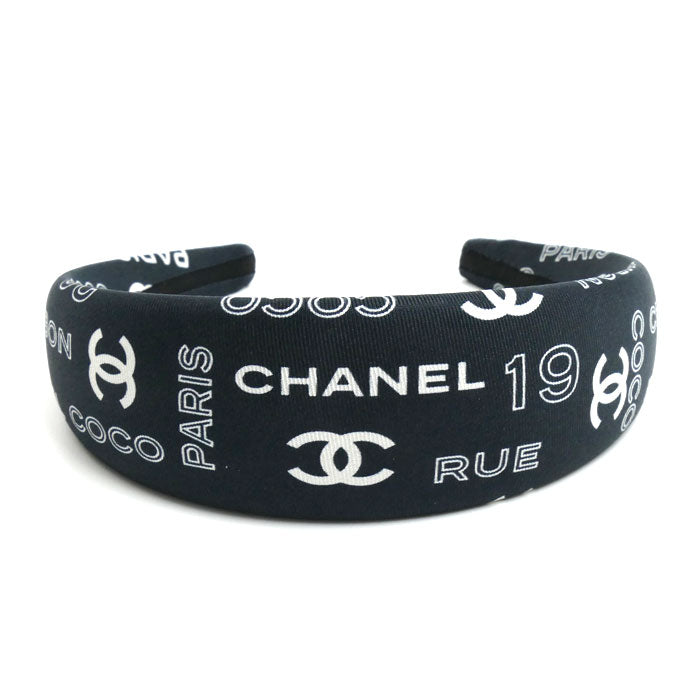 CHANEL シャネル シルク ココマーク カチューシャ ヘアアクセサリー レディース【中古】【美品】