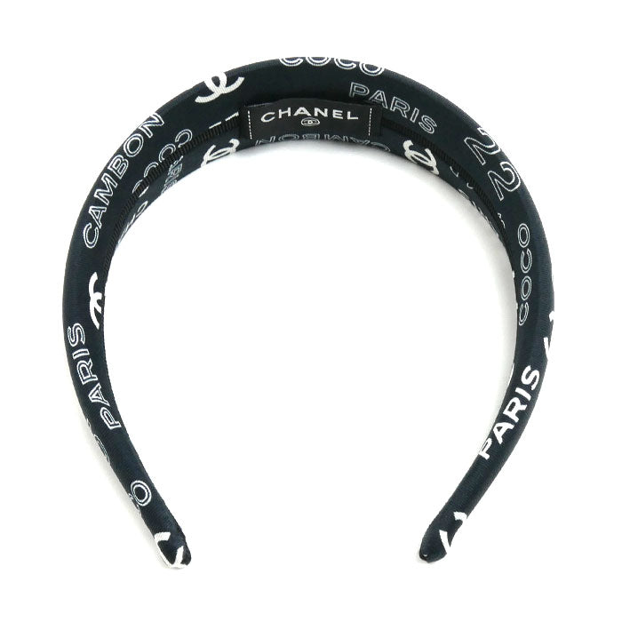 CHANEL シャネル シルク ココマーク カチューシャ ヘアアクセサリー レディース【中古】【美品】