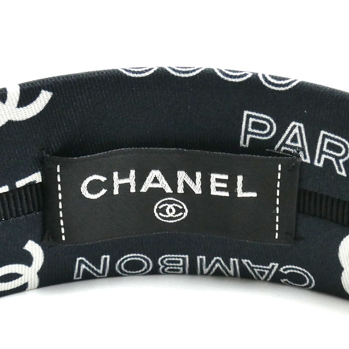 CHANEL シャネル シルク ココマーク カチューシャ ヘアアクセサリー レディース【中古】【美品】