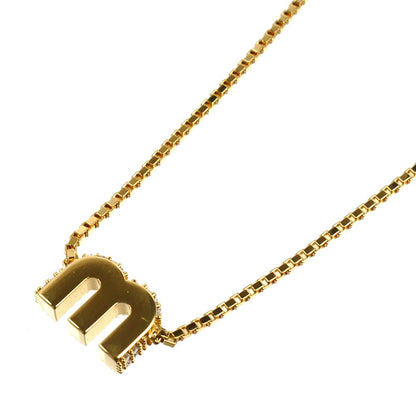 MIUMIU ミュウミュウ GP ラインストーン ネックレス 5IC305_2DNC_F0NXA 5.7g 43cm レディース【中古】【美品】