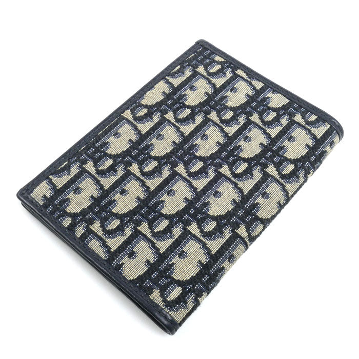 Dior ディオール 30モンテーニュ パスポートケース ベージュ ネイビー S2353UTZQ_M928 ユニセックス【中古】