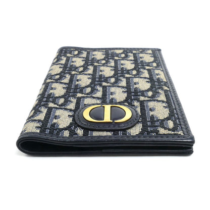 Dior ディオール 30モンテーニュ パスポートケース ベージュ ネイビー S2353UTZQ_M928 ユニセックス【中古】