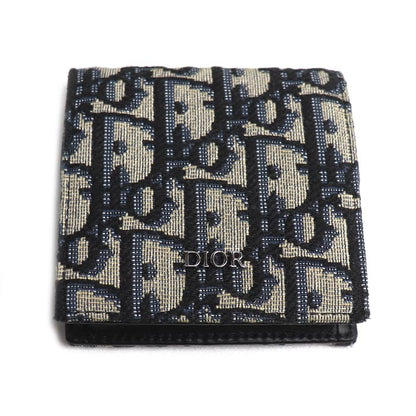 Dior ディオール オブリーク コインケース ベージュ/ネイビー ユニセックス【中古】