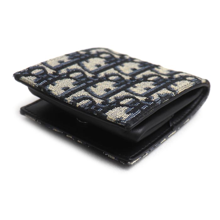 Dior ディオール オブリーク コインケース ベージュ/ネイビー ユニセックス【中古】