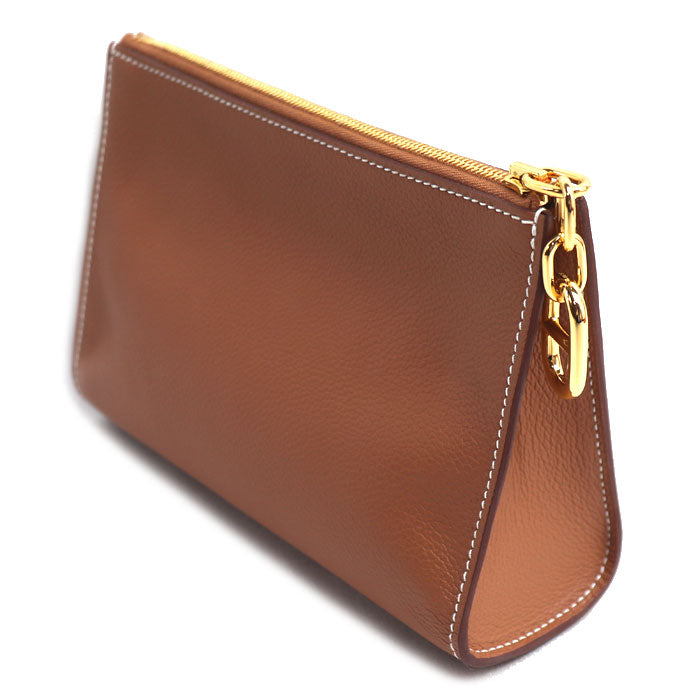 HERMES エルメス ジップアンゴーＰＭ ポーチ ゴールド H084321CC37 ユニセックス K刻印（2025年）【中古】【極美品】