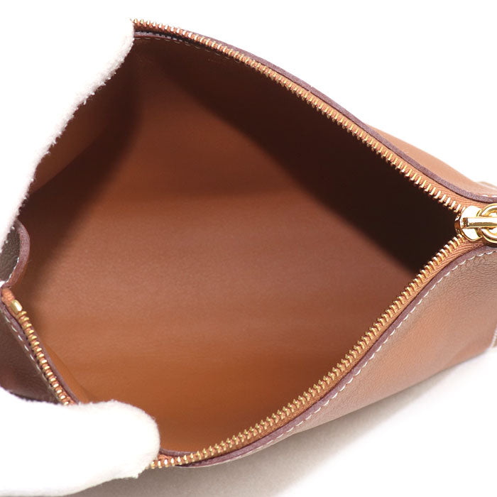 HERMES エルメス ジップアンゴーＰＭ ポーチ ゴールド H084321CC37 ユニセックス K刻印（2025年）【中古】【極美品】