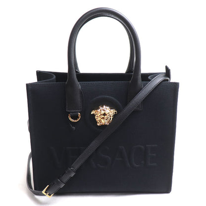 VERSACE ヴェルサーチ ラ メデューサ スモール ハンドバッグ ブラック 1005861-1A03095_DTU_UNICA_1B00V__ IC レディース【中古】