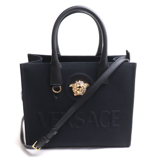 VERSACE ヴェルサーチ ラ メデューサ スモール ハンドバッグ ブラック 1005861-1A03095_DTU_UNICA_1B00V__ IC レディース【中古】