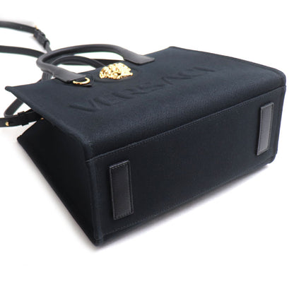VERSACE ヴェルサーチ ラ メデューサ スモール ハンドバッグ ブラック 1005861-1A03095_DTU_UNICA_1B00V__ IC レディース【中古】