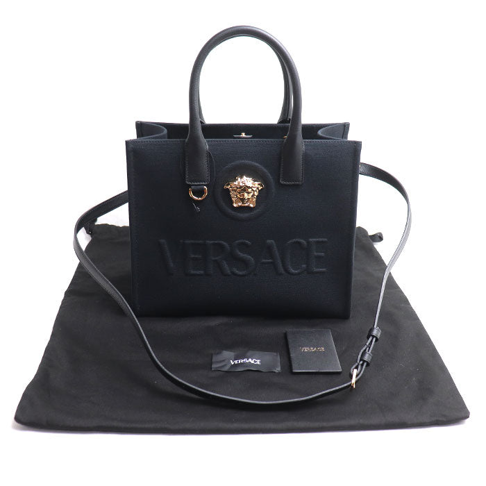 VERSACE ヴェルサーチ ラ メデューサ スモール ハンドバッグ ブラック 1005861-1A03095_DTU_UNICA_1B00V__ IC レディース【中古】