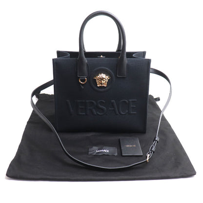 VERSACE ヴェルサーチ ラ メデューサ スモール ハンドバッグ ブラック 1005861-1A03095_DTU_UNICA_1B00V__ IC レディース【中古】