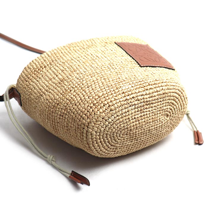 LOEWE ロエベ ポシェット ショルダーバッグ ナチュラル×タン A689C70X08 レディース【中古】
