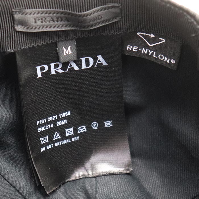 PRADA プラダ Re-Nylon ベースボールキャップ キャップ ブラック 2HC274 2DMI F0002 M ユニセックス【中古】