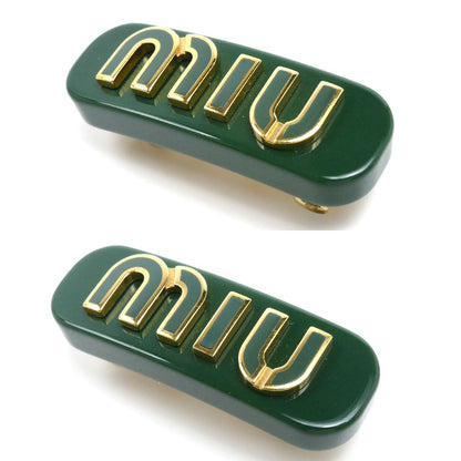 MIUMIU ミュウミュウ GP レジン バレッタ 5IF072_2F72_F0092 レディース【中古】