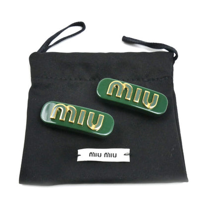 MIUMIU ミュウミュウ GP レジン バレッタ 5IF072_2F72_F0092 レディース【中古】