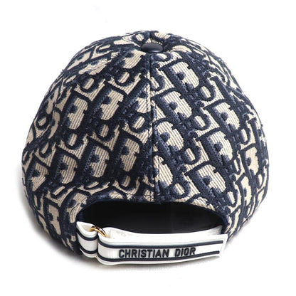 Dior ディオール ロゴ トロッター オブリーク ベースボールruキャップ キャップ ネイビー×ベージュ 22DOB922X135 
57 ユニセックス【中古】【美品】