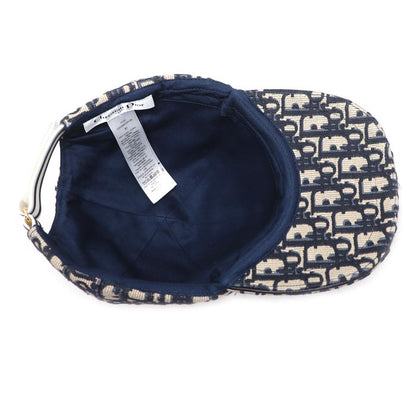 Dior ディオール ロゴ トロッター オブリーク ベースボールruキャップ キャップ ネイビー×ベージュ 22DOB922X135 
57 ユニセックス【中古】【美品】