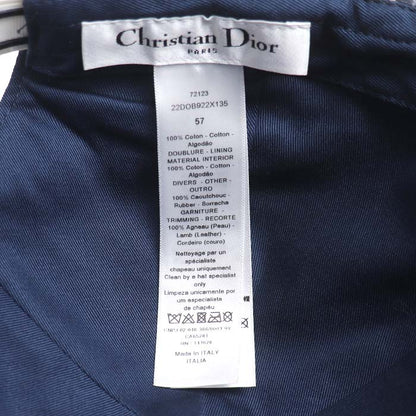 Dior ディオール ロゴ トロッター オブリーク ベースボールruキャップ キャップ ネイビー×ベージュ 22DOB922X135 
57 ユニセックス【中古】【美品】