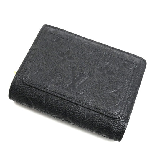 LOUIS VUITTON ルイ・ヴィトン ポルトフォイユ・クレア 二つ折り財布 モノグラム・アンプラント ノワール M80151 IC レディース【中古】【美品】
