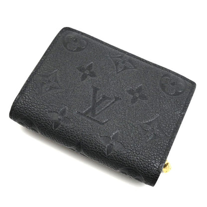 LOUIS VUITTON ルイ・ヴィトン ポルトフォイユ・クレア 二つ折り財布 モノグラム・アンプラント ノワール M80151 IC レディース【中古】【美品】