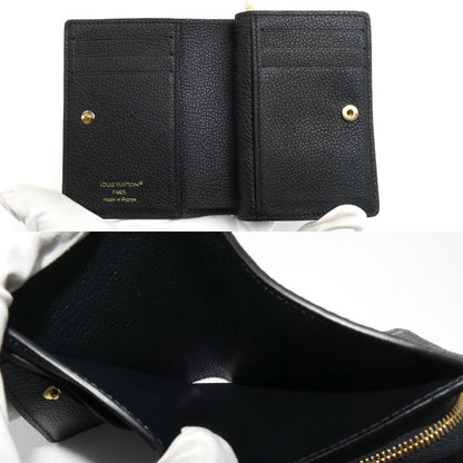 LOUIS VUITTON ルイ・ヴィトン ポルトフォイユ・クレア 二つ折り財布 モノグラム・アンプラント ノワール M80151 IC レディース【中古】【美品】