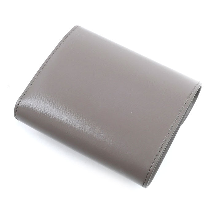 CELINE セリーヌ トリオンフ スモールフルフラップウォレット 三つ折り財布 ペブル 10D783DPV.10BL レディース【中古】