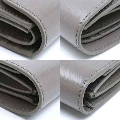 CELINE セリーヌ トリオンフ スモールフルフラップウォレット 三つ折り財布 ペブル 10D783DPV.10BL レディース【中古】
