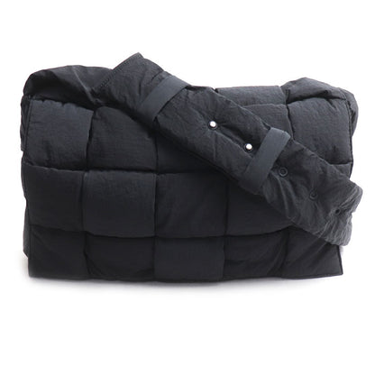 BOTTEGAVENETA ボッテガヴェネタ マキシイントレチャート パデット テック カセット ショルダーバッグ ブラック 690133 VBO81 ユニセックス【中古】【美品】