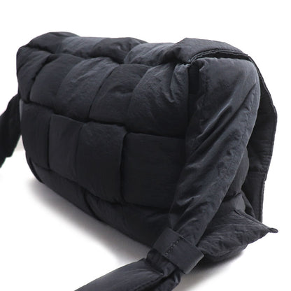 BOTTEGAVENETA ボッテガヴェネタ マキシイントレチャート パデット テック カセット ショルダーバッグ ブラック 690133 VBO81 ユニセックス【中古】【美品】