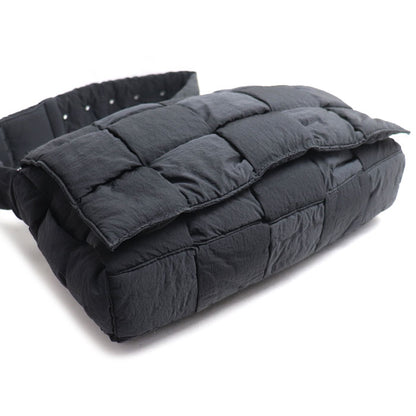 BOTTEGAVENETA ボッテガヴェネタ マキシイントレチャート パデット テック カセット ショルダーバッグ ブラック 690133 VBO81 ユニセックス【中古】【美品】