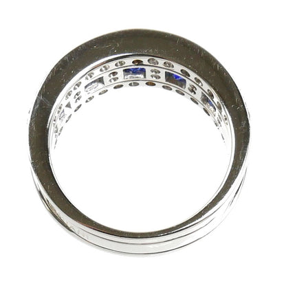Damiani ダミアーニ K18WG ホワイトゴールド ベルエポック リング・指輪 20039702 サファイア ダイヤモンド 10号 7.3g レディース【中古】