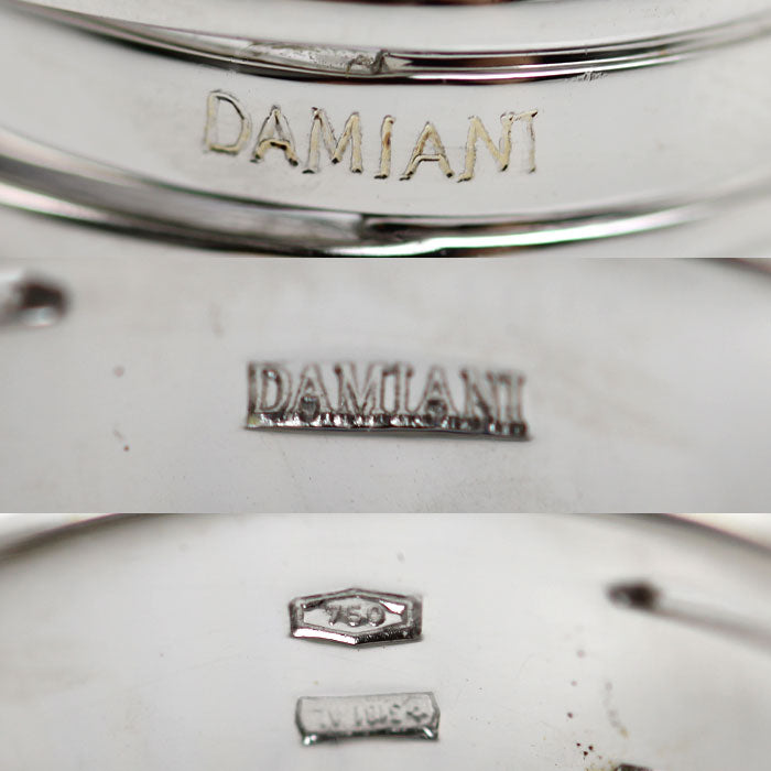 Damiani ダミアーニ K18WG ホワイトゴールド ベルエポック リング・指輪 20039702 サファイア ダイヤモンド 10号 7.3g レディース【中古】